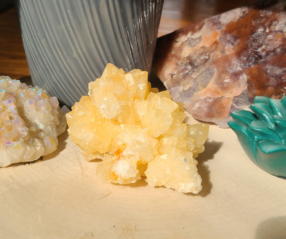 Honey Calcite Cluster